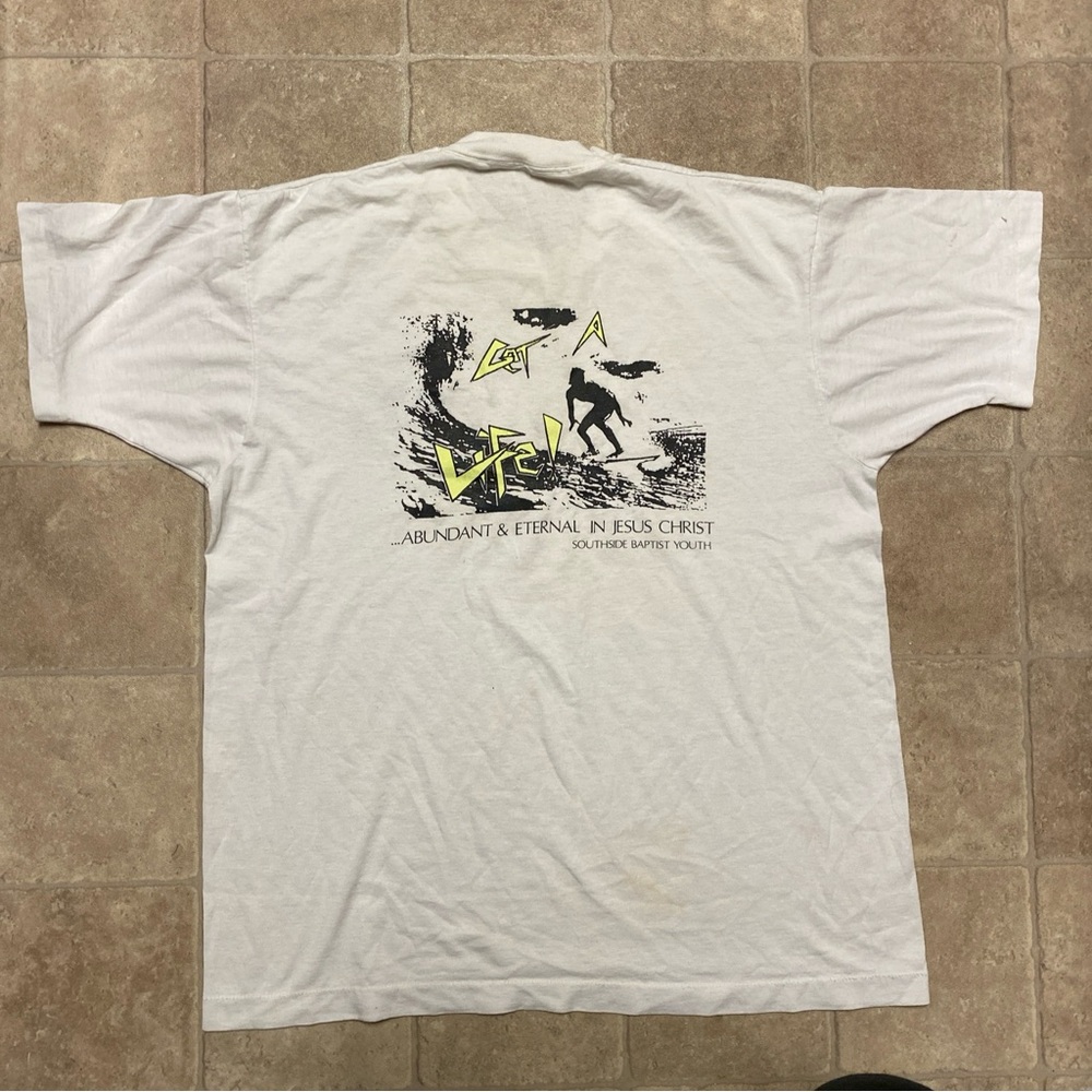 Jesus Christ VTG T-Shirt XL Measurement USA Single Stitch